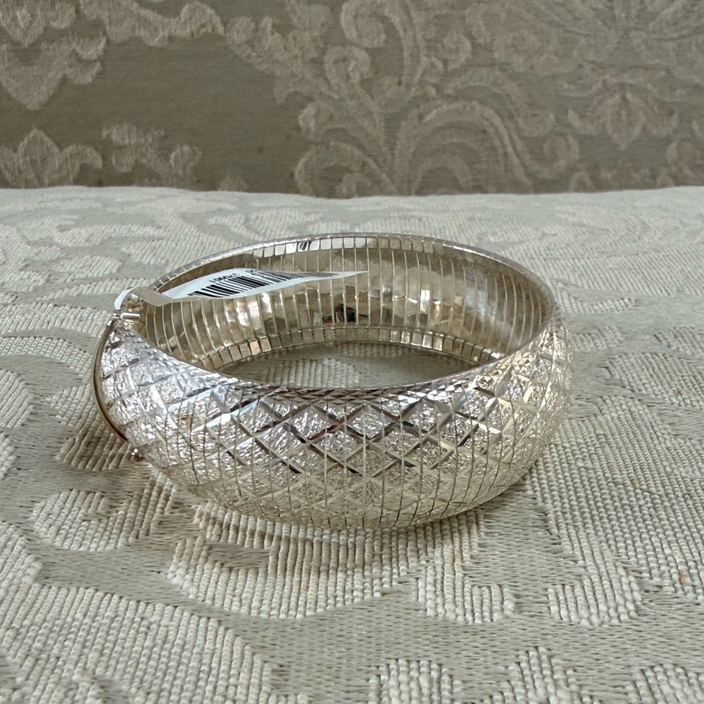 Sterling Silver Textured Bangle Bracelet